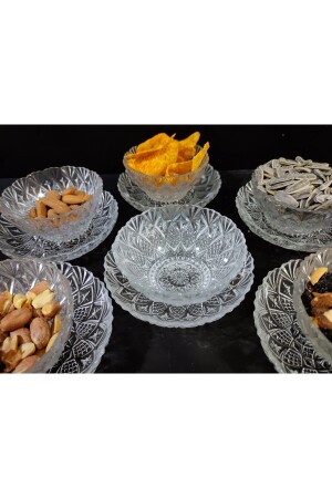 Kristal Tabak Ve Kase Takım 12 Parça Set - Çerezlik & Pasta & Sunum zh5489080 - 7