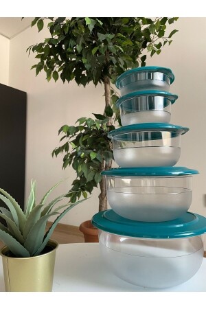 Kristalin 5er-Pack Aufbewahrungs- und Servicebehälter-Display flykrintalin5liset - Tupperware