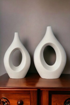 Kuğu Biblo 2’li Set Beyaz Dekoratif Obje Hediyelik ( Büyük Biblo 22 Cm - Küçük Biblo 19 Cm Dir ) - Giftart