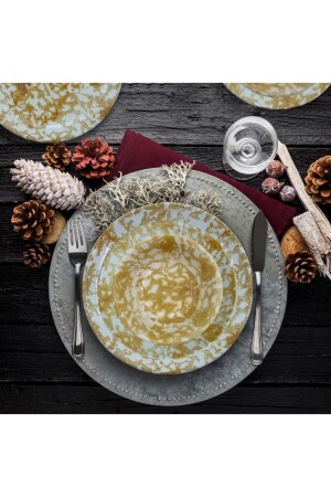 Künstlerisch handdekoriertes Tafelservice 24-teilig für 6 Personen 8681349098280 - Arna Porselen