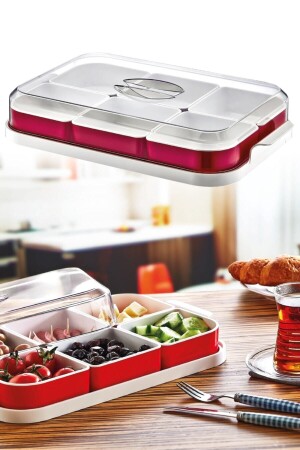 Kunststoff-Frühstücksset 6-teilig mit Deckel Scott132 IMP53 - Meleni Home