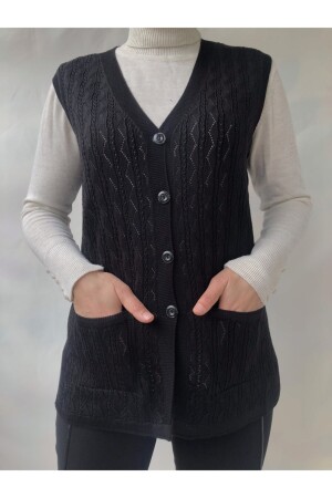 Kurze merzerisierte Mutterweste HUJ12 - Sergenç