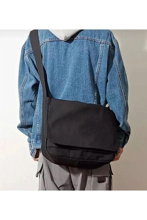 Küt Küt Düz Siyah Unisex Postacı Ve Laptop Çantası 4567765456765 - Touz