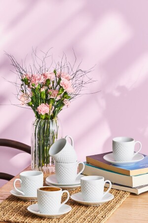 Kuzguncuk 6 Kişilik Kahve Fincan Takımı 90 ml 600.15.01.2407 - Emsan