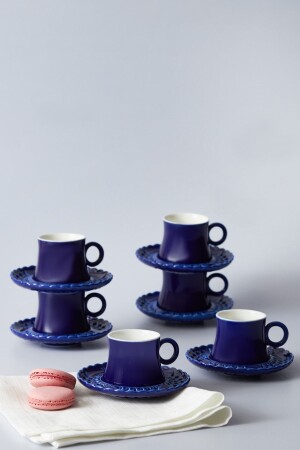 Lace New Bone Kaffeetassen-Set für 6 Personen 90 ml 153. 03. 06. 6998 - Karaca