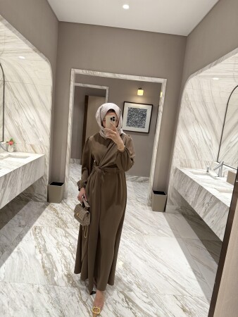 Lady Uzun Elbise - Kahve - Duendeca