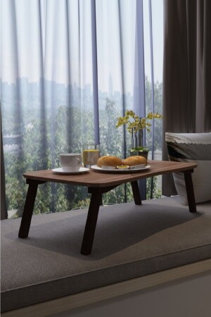 Laptop-Couchtisch aus Walnussholz, Arbeitszimmer-Frühstückstisch - Aldın Aldın