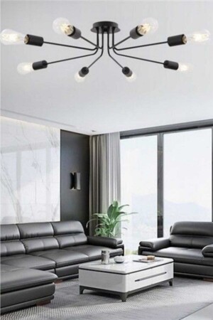 Lara 8-teiliger schwarzer Kronleuchter LR-08 - BSA LIGHTING