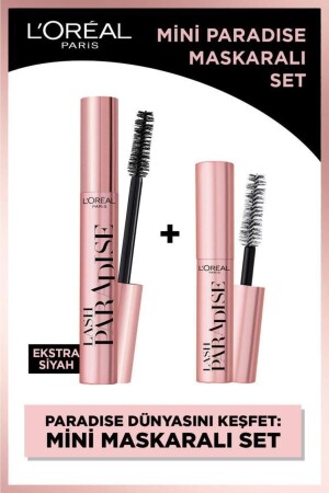 Lash Paradise Intense Black Ekstra Siyah Maskara & Mini Paradise Maskara 4.7 Ml Seti - L'oreal Paris
