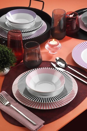 Leonberg 18 Parça 6 Kişilik Yemek Seti LB18Y442012152 - Kütahya Porselen