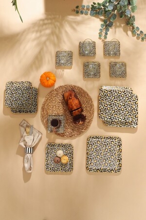 Leopar Desen 24 Parça Kare Çay Seti leopar desen 24 prç kare çay seti. - GÜRCÜGLASS
