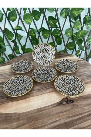 Leopar Desen 6 Adet Çay Tabağı 12,5 Cm Leopar desen 6 adet çay tabağı 12,5 cm - GÜRCÜGLASS