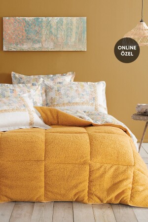 Leora Çift Kişilik Triola Set - Somon - Puffy