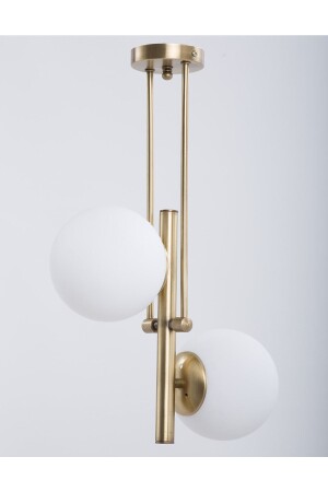 Libra Eskitme Kaplama Beyaz Camlı Avize 81220222 - MishiM