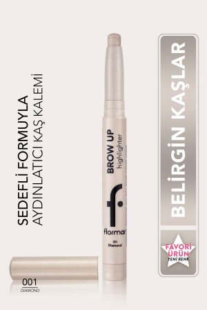 Lift Highlighting Eyebrow Pencil Silver –brow Up Highlighter Pencil-001 Diamond-8682536072434 - Flormar