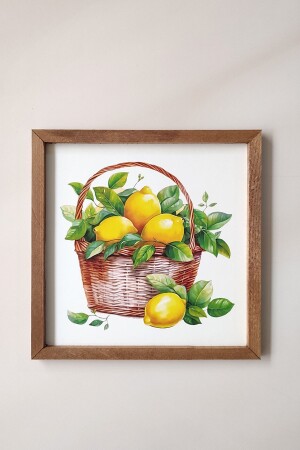 Limon Sepeti Ahşap Çerçeveli Tablo - Wooden Factory