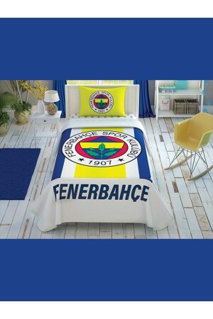 Lizenziertes Pique-Set Fenerbahçe Yellow Navy Blue Queen 120x200 Single - 1