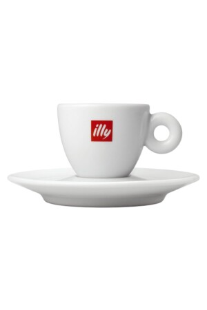 Logolu Klasik Espresso Fincanı Ve Tabağı 2F080 - illy