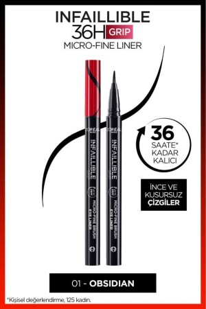 L'oréal Paris Infaillible 36h Grip Micro Fine Eyeliner 01 Obsidian - Siyah - L'oreal Paris