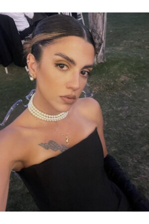 Louvre 3-reihige Halskette mit Glasperlen und silbernem Clip louvre99262822 - Cnswoman