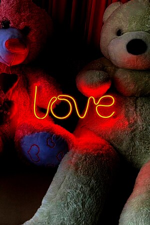 - Love - Led Dekoratif Duvar Aydınlatması Neon Duvar Yazısı Sihirli Led Mesajlar - Neongraph DEC010033 - 2