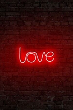 - Love - Led Dekoratif Duvar Aydınlatması Neon Duvar Yazısı Sihirli Led Mesajlar - Neongraph DEC010033 - 3