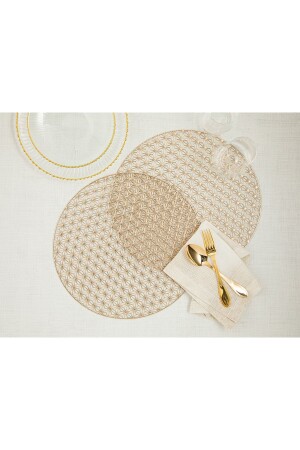 Loya Pvc 2'li Amerikan Servis 38 Cm Gold - English Home