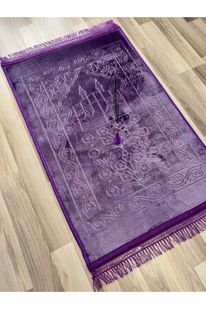 Lüks Kalın Yumuşak Peluş Kaymaz Taban Özellikli Hediyelik Çeyizlik Seccade Tesbih PELUŞ*SECCADE - AYHANHOME