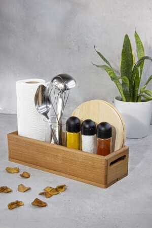 Lupine Mehrzweck-Holzkiste & Brotkasten & Organizer & Obstschale & Snackschale & Badezimmer-Organizer Lupin01 - KukiWood