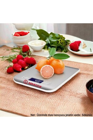 Lüx Dijital Mutfak Terazisi 5 Kg Paslanmaz Çelik Mutfak Tartısı Pil Hediyeli - Redmoon
