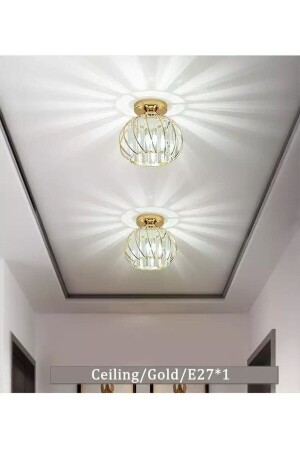 Luxury Plafonyer Gold Kristal Taşlı Avize Ultra Home EG-1G - 6