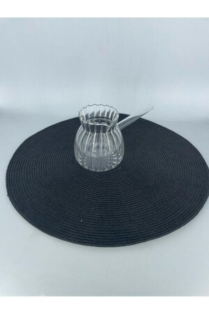 Luxus-Kaffeekanne aus Borasilikatglas, 450 ml, gewellt, feuerbeständig, Fma08538 - Çavdar Group