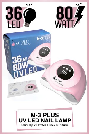 M-3 Plus 36 LED 80 W UV-LED-Permanent-Nagellack- und Prothesen-Nageltrockner 8683089003906 - MOZIUR