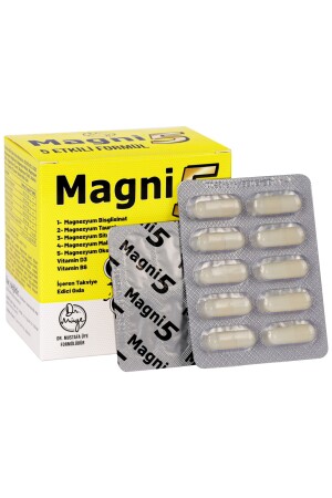 Magnezyum 5 Etkili Form 3 Aylık 90 Kapsül Magni5 B6 D Vitamini Bisglisinat Taurat Sitrat Malat Oksit TYC00694258212 - 2