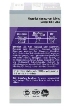 Magnezyum Vitamin B6 D3 - 30 Tablet (MAGNESİUM) PHYTDFMGNSYM - 2