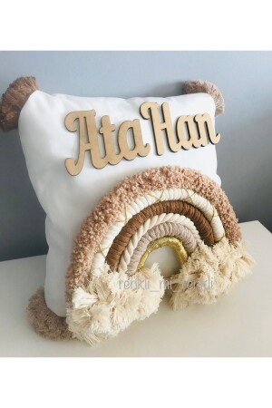 Makrome Isimli Gökkuşaklı Takı Yastığı - Renkli Mi Renkli Tasarım Dünyası