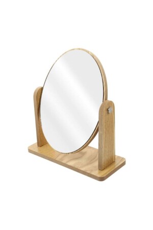 Makyaj Aynası Ahşap Masa Aynası Oval Ayarlanabilir Makeup Mirror 18cm Ahşap - 2