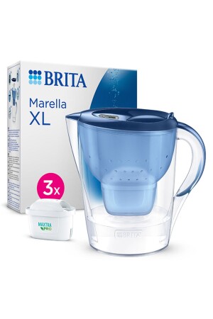 Marella Xl ''3x Maxtra Pro All-ın-1 Filtreli'' Su Arıtma Sürahisi – Mavi (3-5 L) - Brita