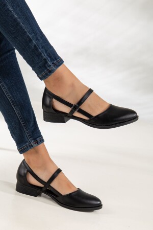 Mary Kısa Topuk Ayakkabı Siyah mary-2022 - MaskButik