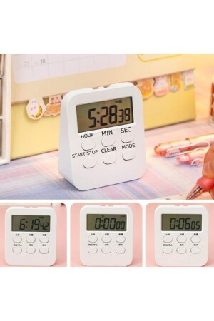 Masa Üstü Akıllı Mini Kronometre Programlanabilir Süre Ölçer Mıknatıslı Buzdolabı Kronometresi gmn-dol-288 - 1