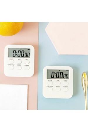 Masa Üstü Akıllı Mini Kronometre Programlanabilir Süre Ölçer Mıknatıslı Buzdolabı Kronometresi gmn-dol-288 - 4