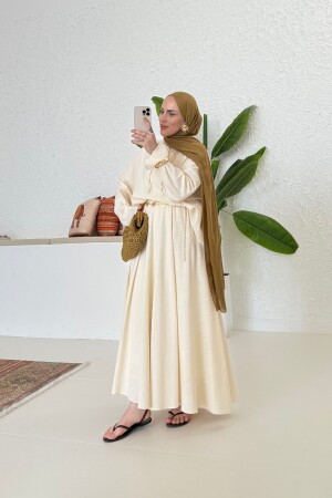 Massi Model Keten Etek Takım Vanilya - Nuuwears