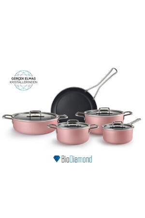 Mastermaid Biodiamond 9-teiliges Kochgeschirrset Pink 153. 03. 08. 2887-1 - Karaca