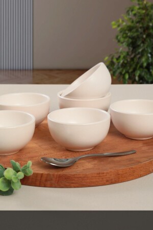 Mat Beyaz Bulut Çerezlik - Sosluk 8 Cm 6 Adet - Keramika