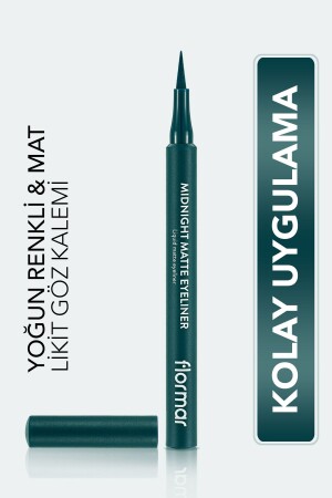 Mat Likit Kalem Eyeliner (YEŞİL) - Midnight Matte Eyeliner - 004 Green - 8690604641673 - Flormar