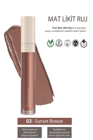 Mat Likit Ruj - 03 Sunset Breeze 4 ml 8690131775162 - Farmasi