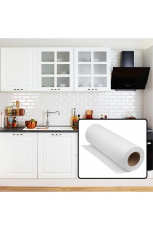 Mattweiße Folie zum Abdecken von Möbeln und Schränken, 50 cm x 1 Meter - Stickerart