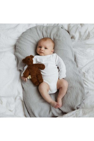 Mehrfarbiger Baby-Piqué-Bezug aus Musselin, 100 % Baumwolle, 80 x 140 cm ASMMBP80140 - 1