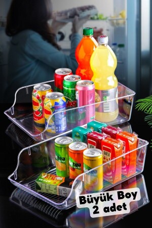 Mehrzweck-Organizer für Getränke, Kühlschränke und Schränke, groß, 2 Stück, NDY-EP-631-2 - Nandy Home