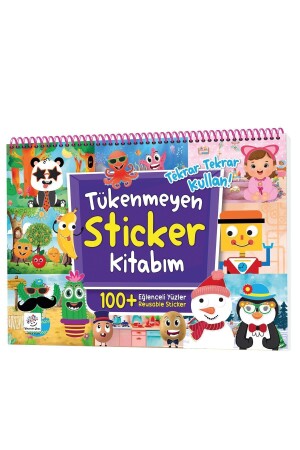 Mein unerschöpfliches Stickerbuch – Lustige Gesichter (100+ wiederverwendbare Sticker) - Yükselen Zeka